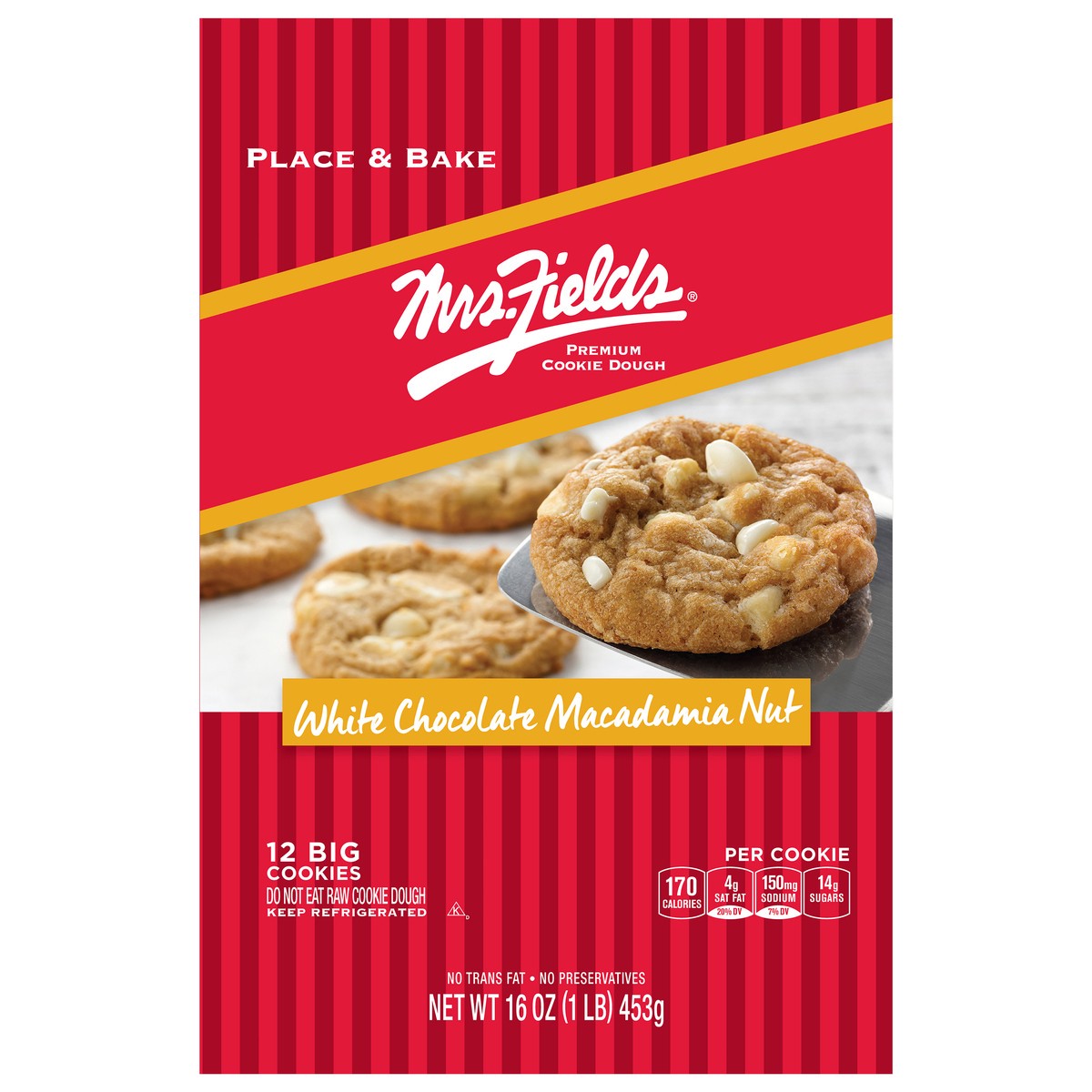 slide 1 of 10, Mrs. Field's White Chocolate Macadamia Nut Cookie Dough-Mrs. Fields, 16 oz