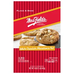 Mrs. Field's White Chocolate Macadamia Nut Cookie Dough Premium 12 ea