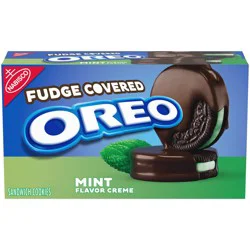 OREO Fudge Covered Mint Creme Sandwich Cookies, 9.9 oz
