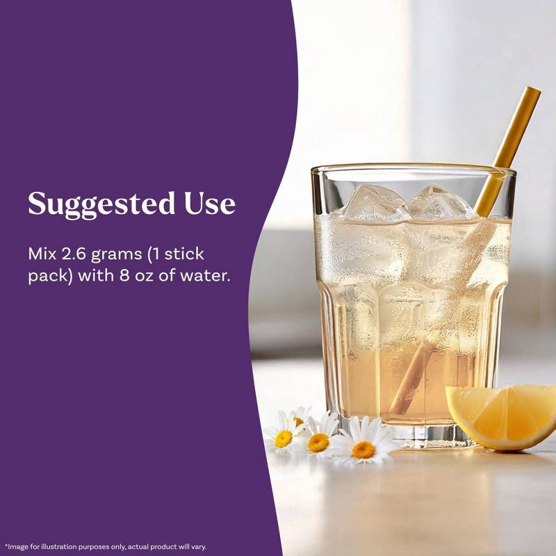 slide 5 of 8, Natrol Sleep + Restore Calming Drink Mix, GABA, Magnesium Glycinate, Botanical Blend, Melatonin-Free, Essential for Your Ultimate Restorative Sleep, Lemon Chamomile Flavored, 10 Stick Packs, 10 ct