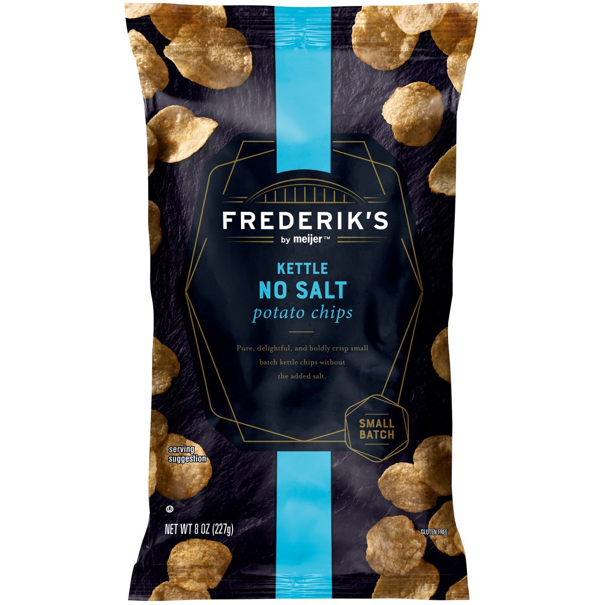 slide 1 of 5, FREDERIKS BY MEIJER Frederik's by Meijer No Salt Kettle Chips, 8 oz