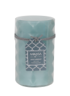 slide 4 of 5, Mikasa 3x5 inch Blue Embossed LED Wax Pillar Candle, 1 ct