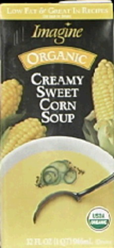 slide 1 of 1, Imagine Organic Soup Soup, Corn, Creamy, Sweet, 32 oz