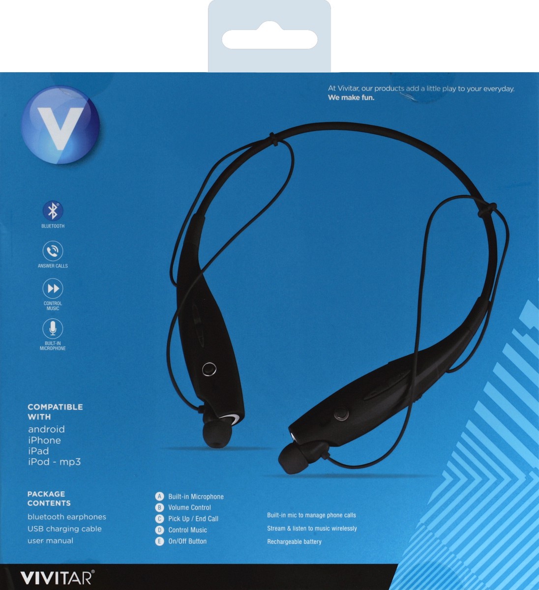 slide 8 of 8, Vivitar Mobile Candy Bluetooth On  Neck Earphone - .33 Lb, 1 ct