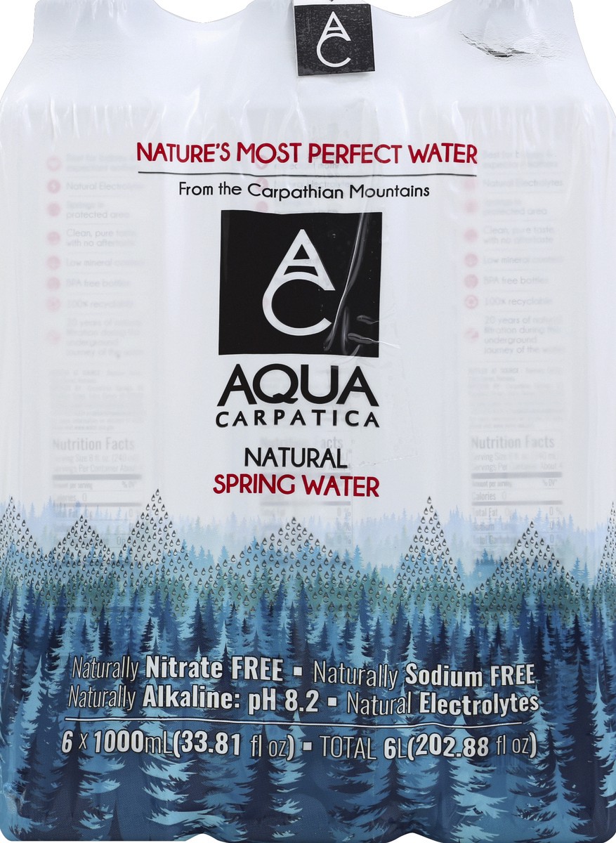 slide 1 of 8, AQUA Carpatica Natural Spring Water - 6 ct, 6 ct