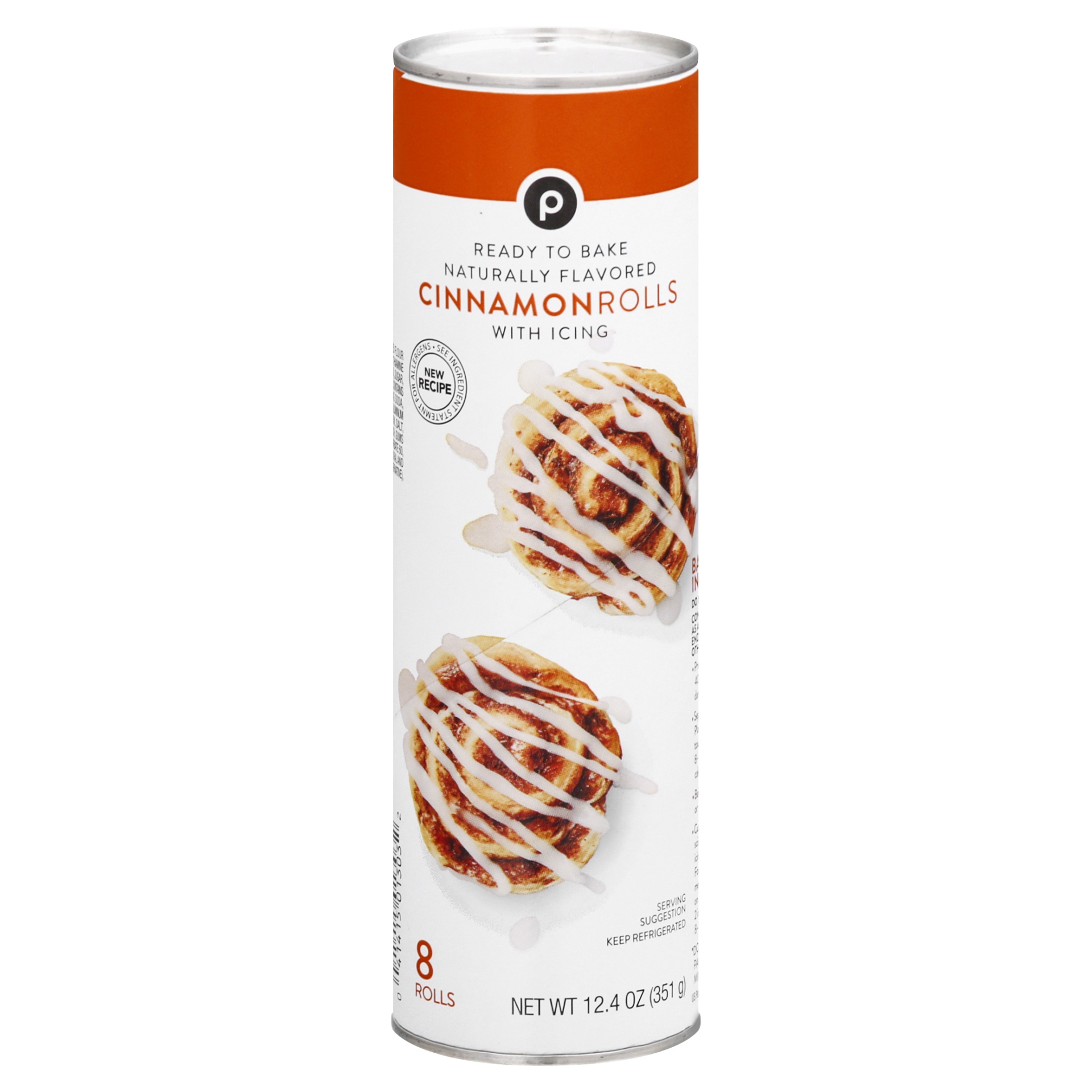 slide 1 of 1, Publix With Icing Cinnamon Rolls, 8 ct
