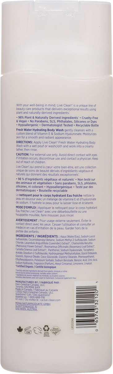 slide 5 of 8, Live Clean Hydrating Fresh Water Body Wash 17 fl oz, 17 oz