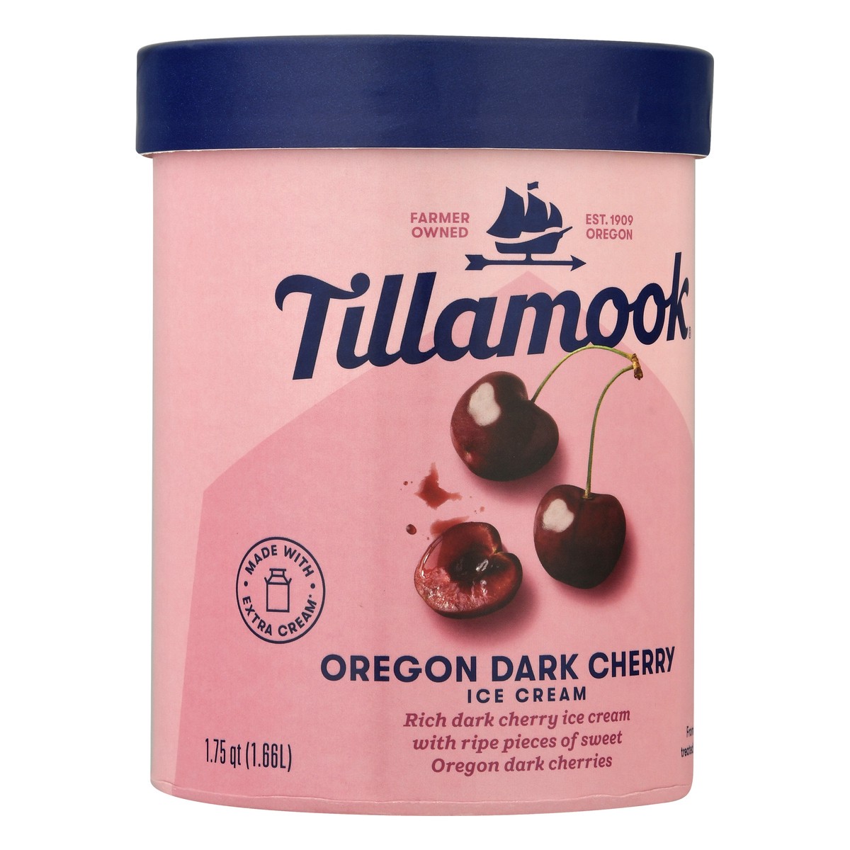 slide 2 of 10, Tillamook Oregon Black Cherry Ice Cream, 1.75 qt