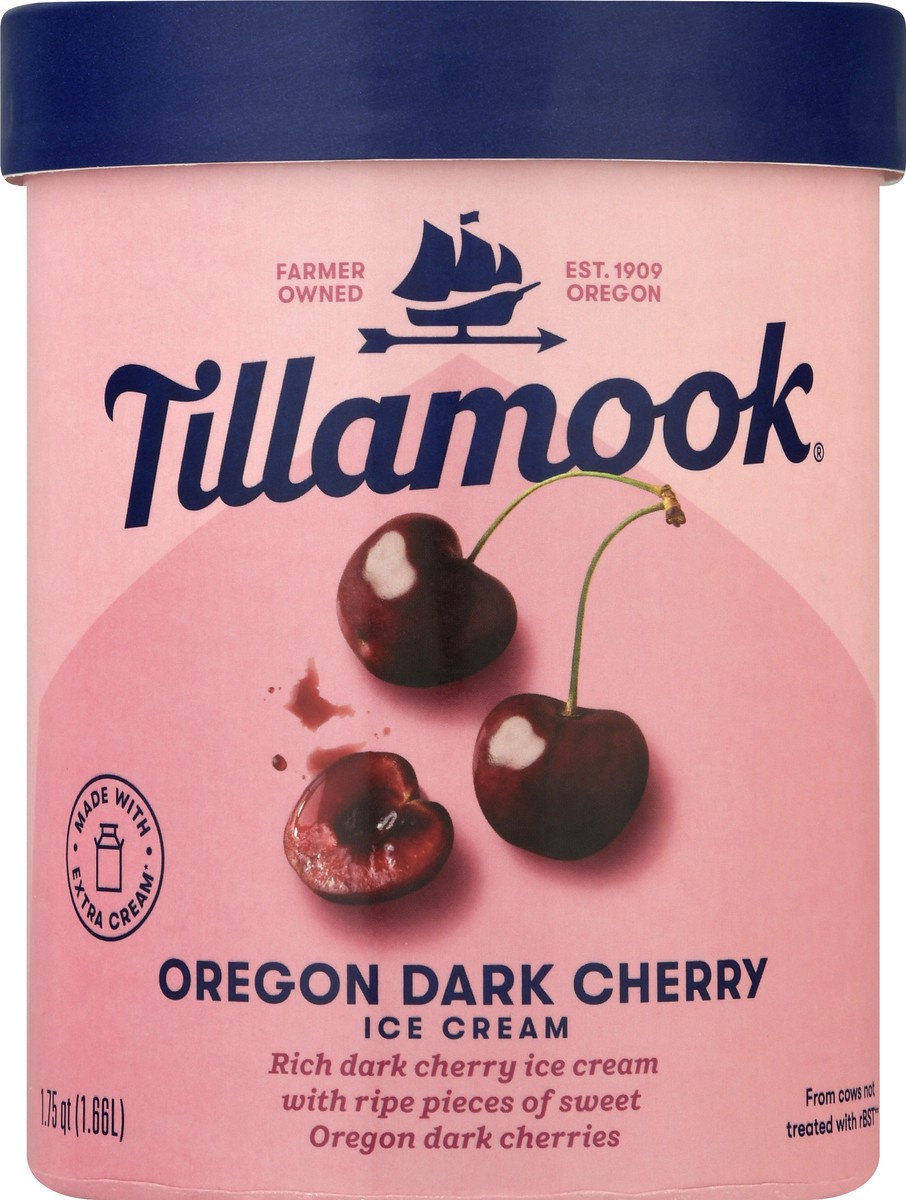 slide 9 of 10, Tillamook Oregon Black Cherry Ice Cream, 1.75 qt