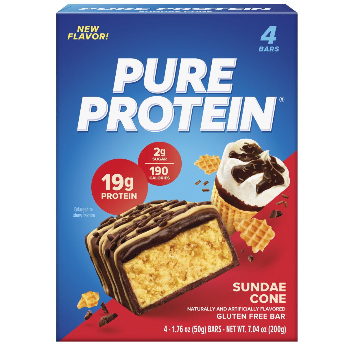 slide 1 of 29, Pure Protein Bars Sundae Cone, 7.04 oz