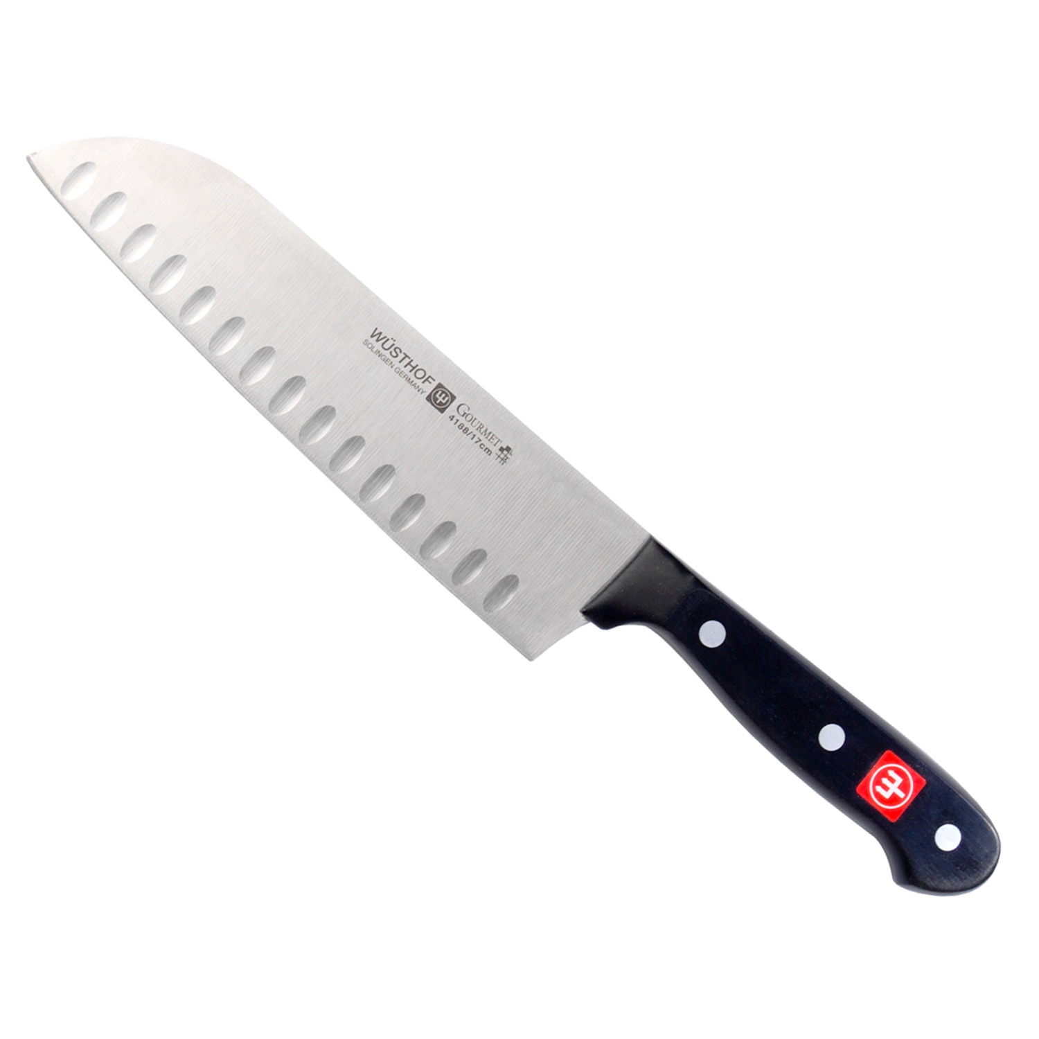 slide 1 of 1, Wüsthof Gourmet Hollow-Edge Santoku Knife, 7 in