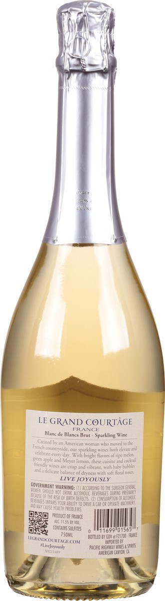 slide 8 of 9, Le Grand Courtage Blancs de Blancs Brut 750 ml, 750 ml