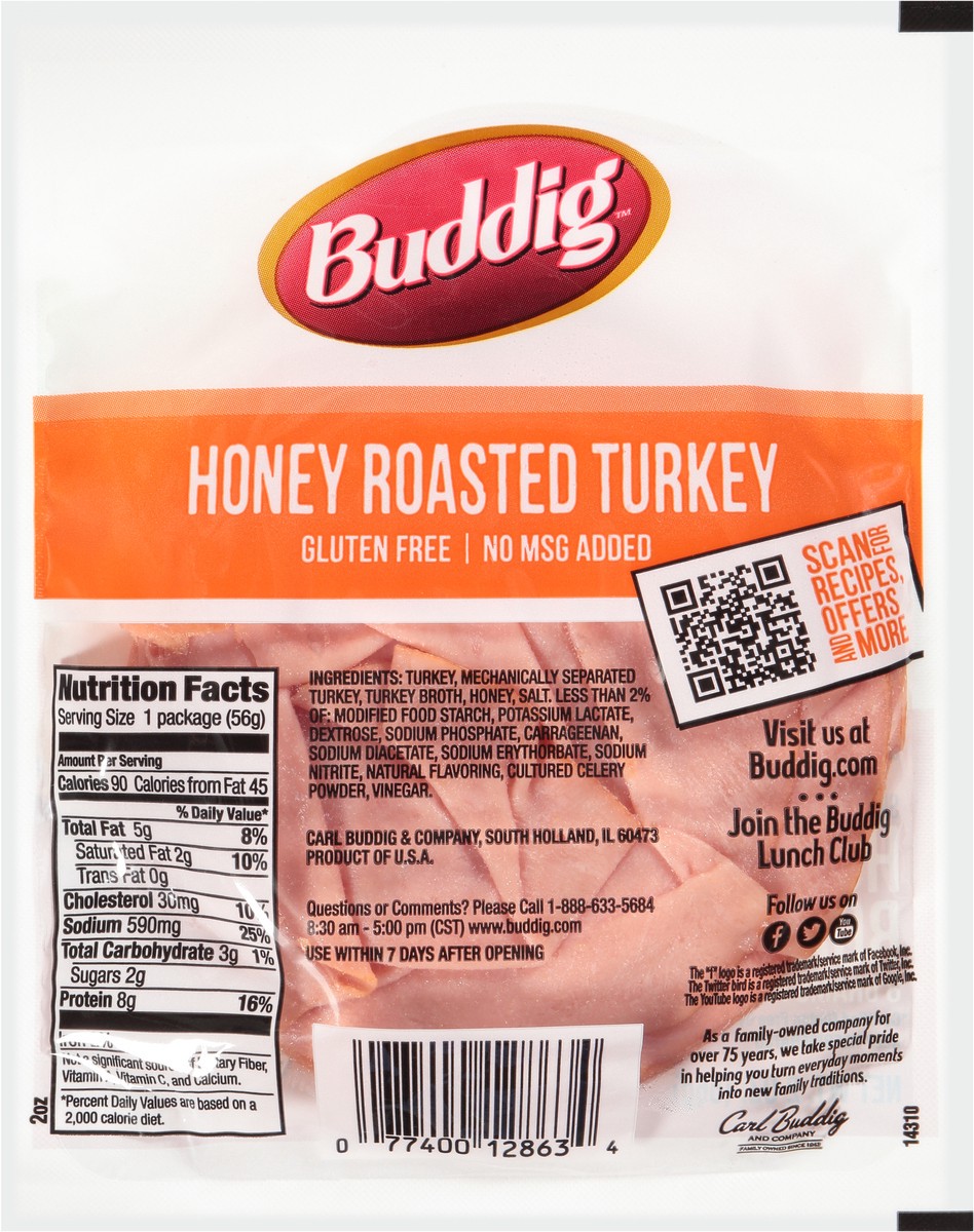 slide 3 of 7, Buddig Carl Buddig Original Honey Roasted Turkey, 2 oz, 2 oz