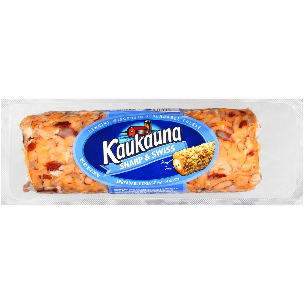 slide 1 of 6, Kaukauna Cold Pack Cheese Spread Log, 10 oz
