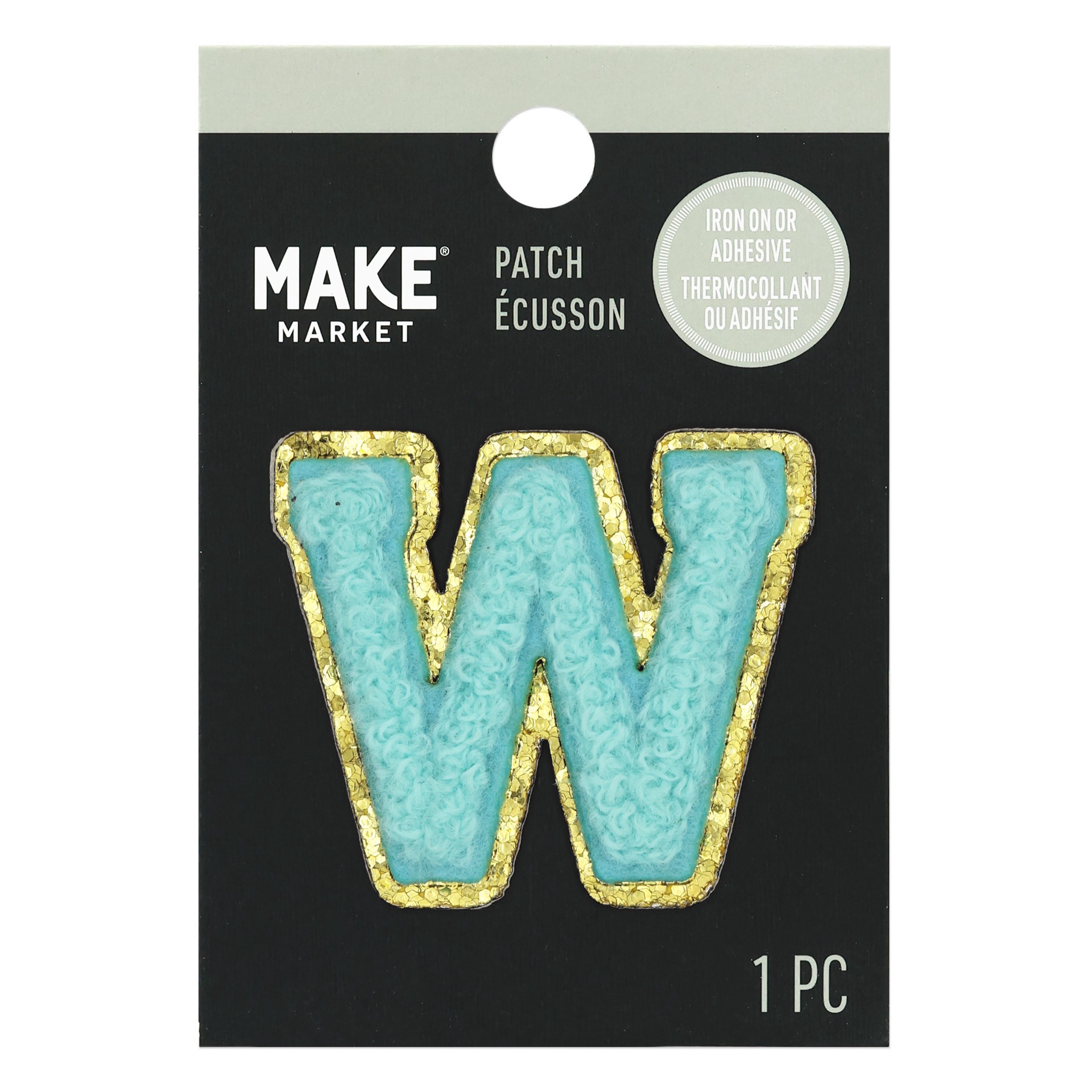 slide 2 of 3, 1.5" Mint Chenille Patch By Make Market, 1.5 in