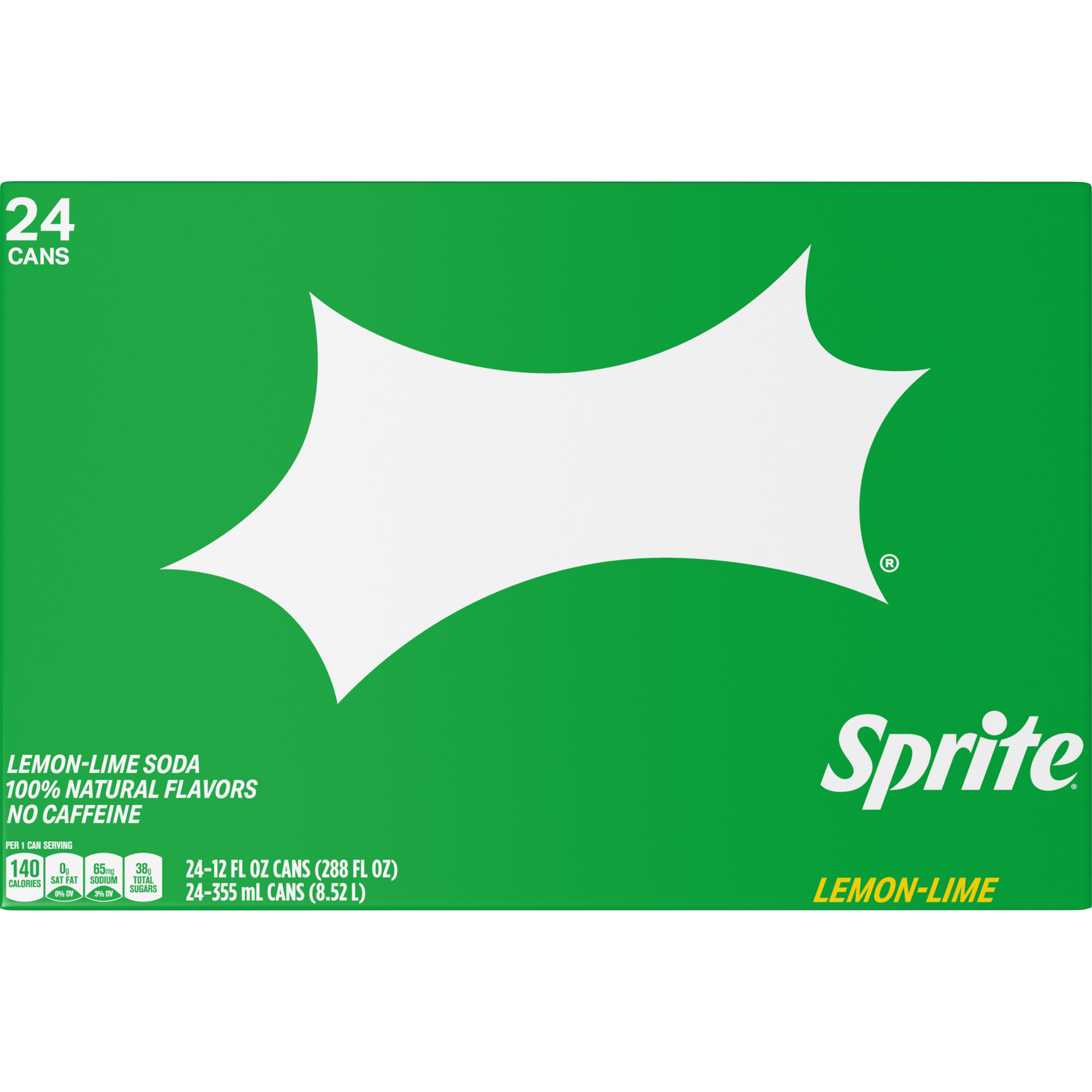 slide 2 of 5, Sprite Lemon Lime Soda Soft Drinks, 12 fl oz, 24 Pack, 288 fl oz