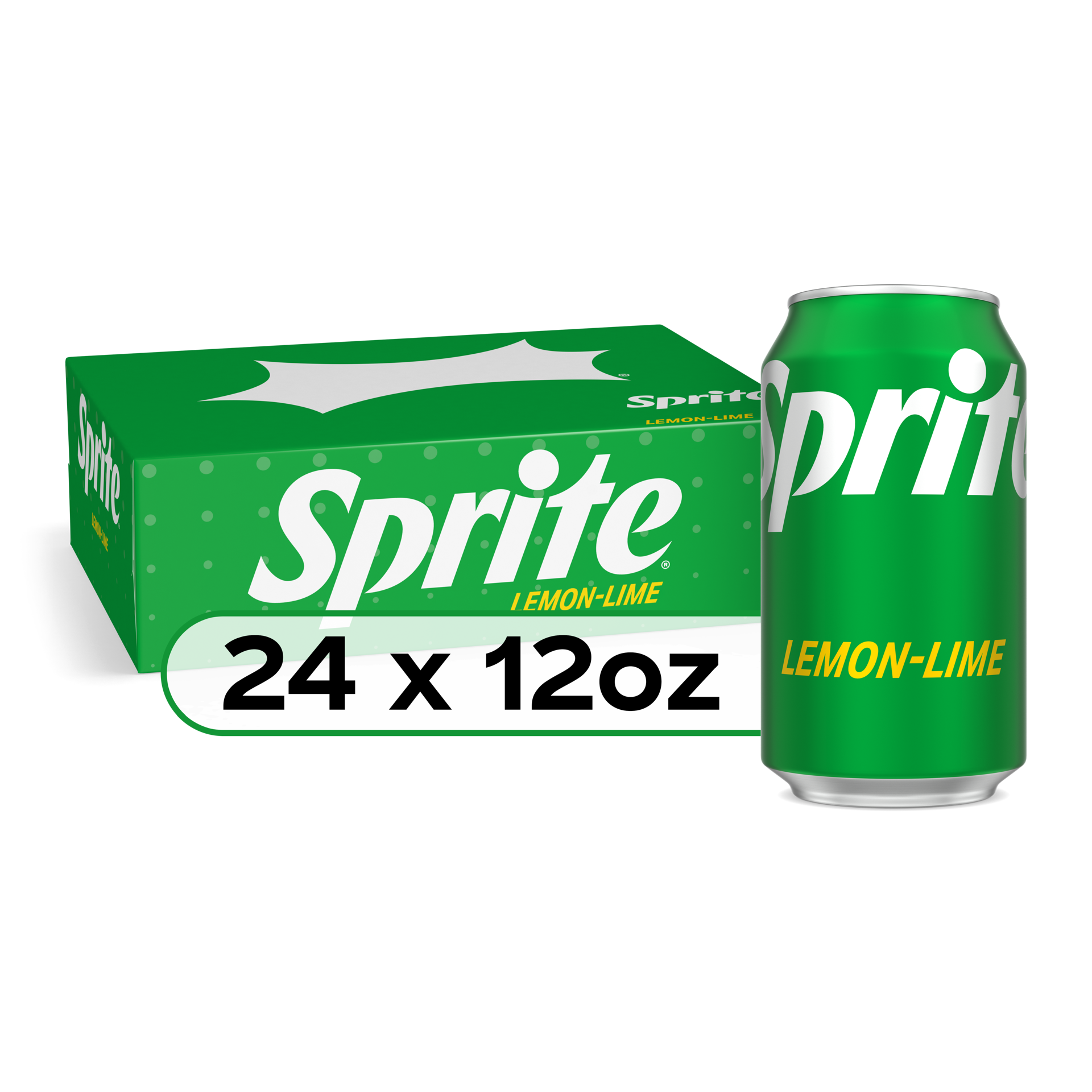 slide 1 of 5, Sprite Lemon Lime Soda Soft Drinks, 12 fl oz, 24 Pack, 288 fl oz
