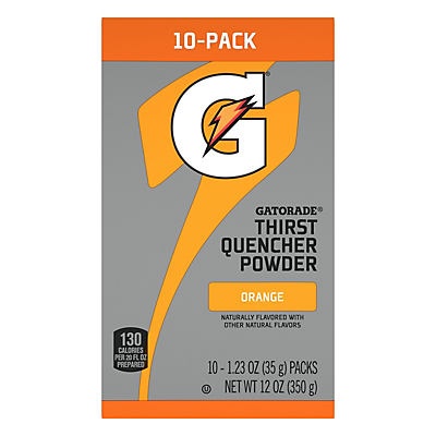 slide 1 of 1, Gatorade Orange Thirst Quencher Powder Packets - 10 ct, 10 ct