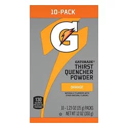 Gatorade Orange Thirst Quencher Powder Packets - 10 ct