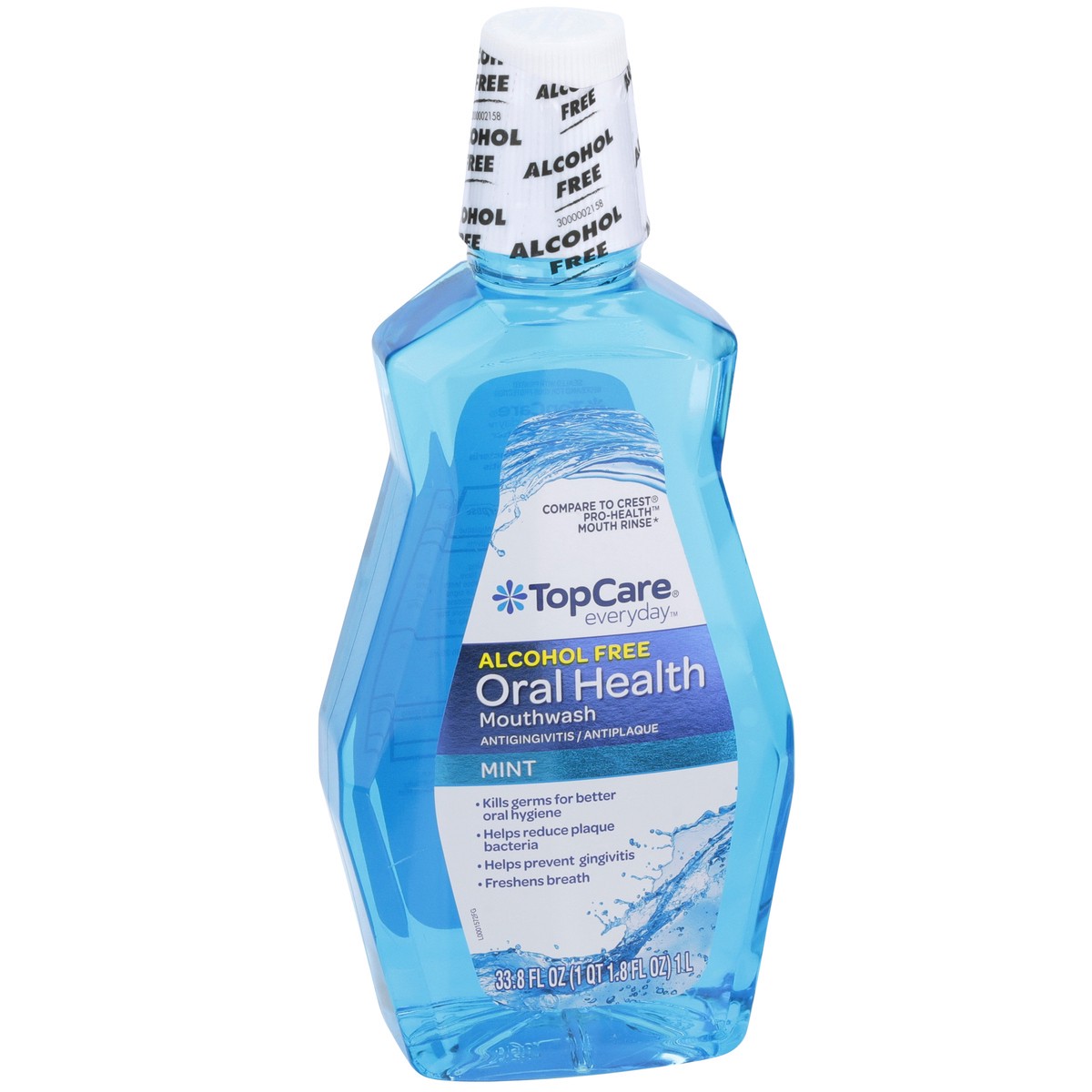 slide 2 of 9, TopCare Alcohol Free Oral Health Antigingivitis/Antiplaque Mouthwash, Mint, 33.8 fl oz