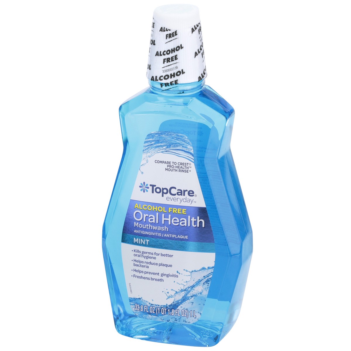 slide 5 of 9, TopCare Alcohol Free Oral Health Antigingivitis/Antiplaque Mouthwash, Mint, 33.8 fl oz