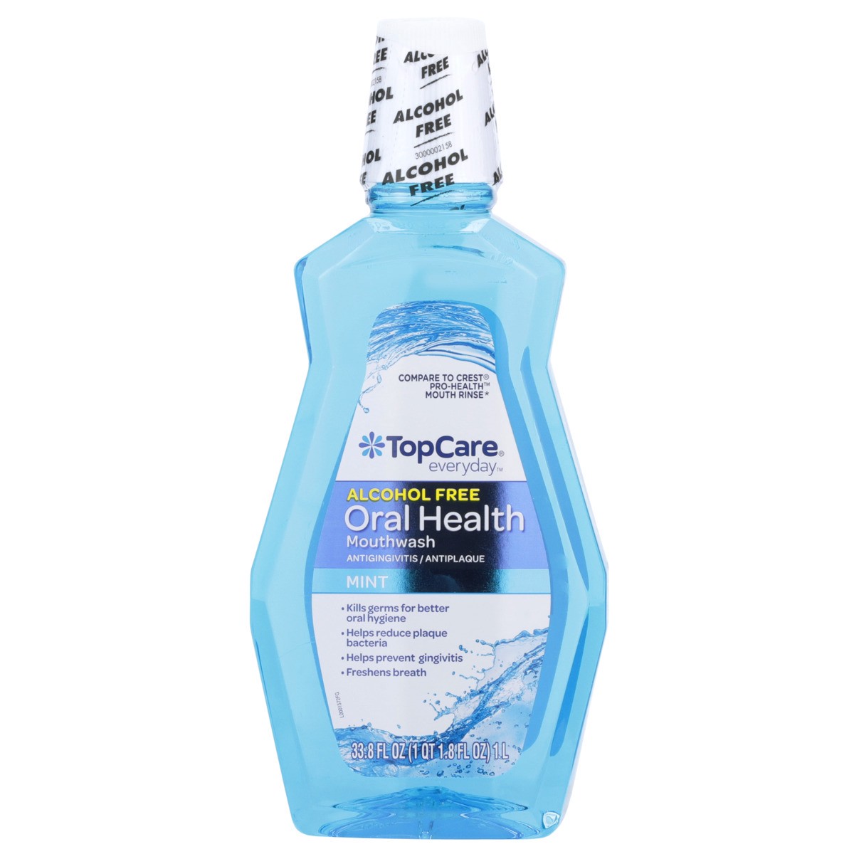 slide 3 of 9, TopCare Alcohol Free Oral Health Antigingivitis/Antiplaque Mouthwash, Mint, 33.8 fl oz