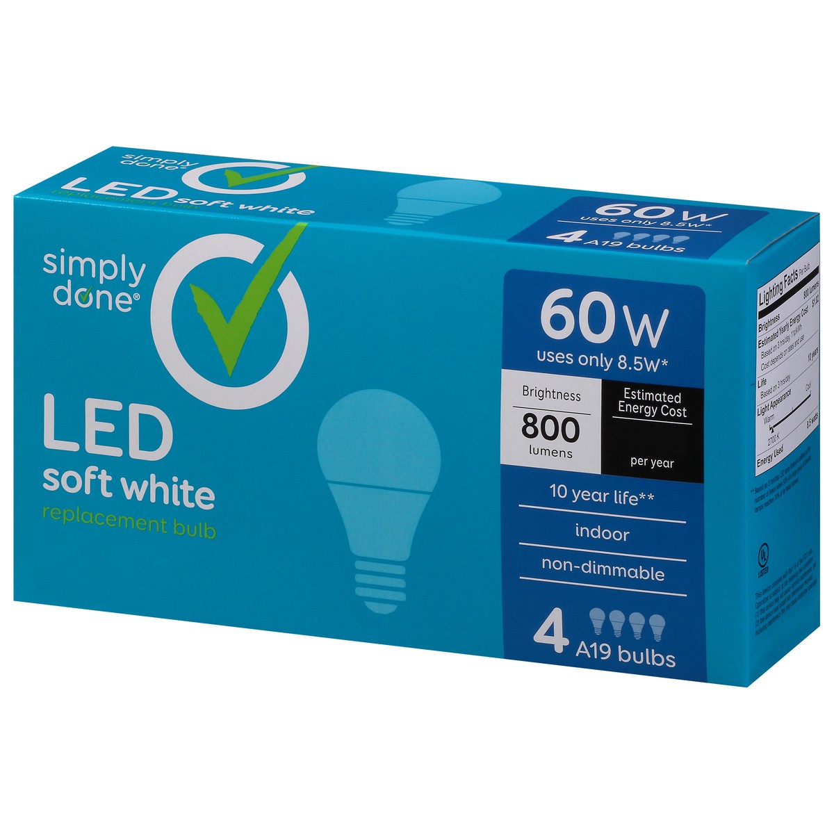 slide 7 of 9, Simply Done Led Soft White 60 Watt, 4 ct