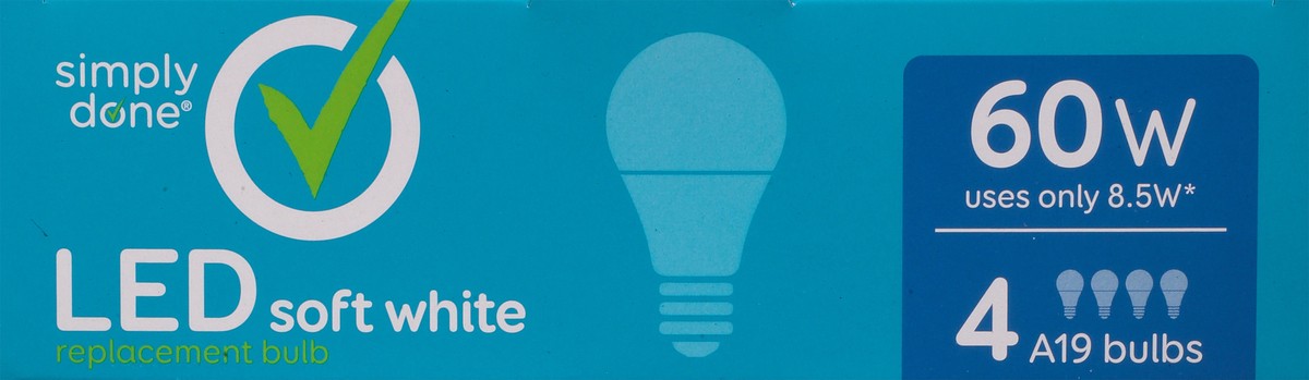 slide 8 of 9, Simply Done Led Soft White 60 Watt, 4 ct