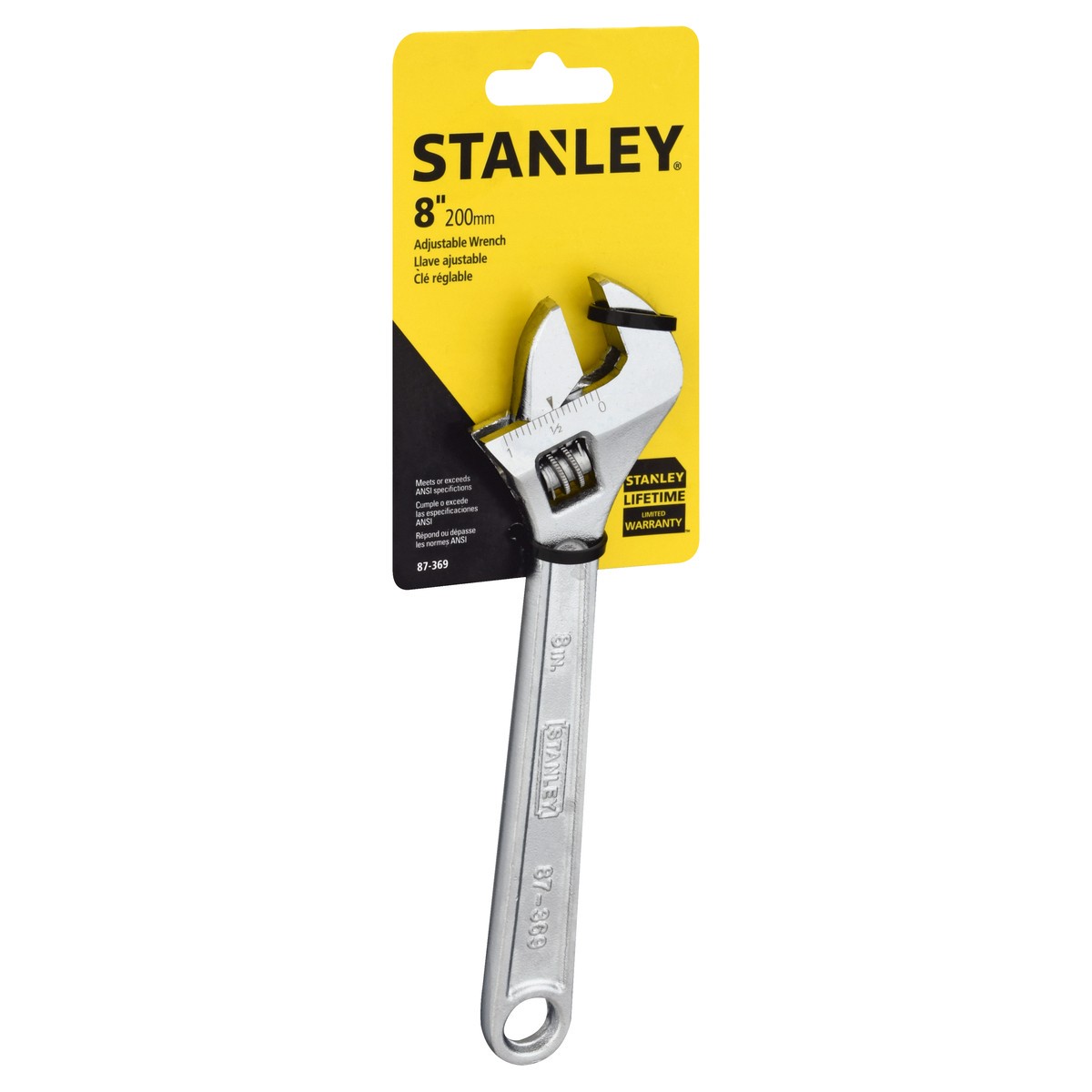 slide 4 of 9, STANLEY Adjustable 8 Inch Wrench 1 ea, 1 ct