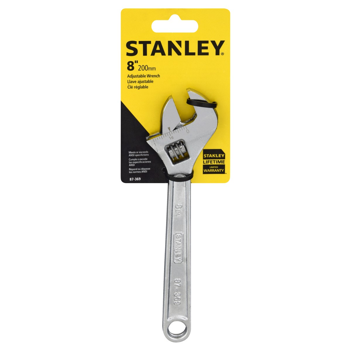slide 9 of 9, STANLEY Adjustable 8 Inch Wrench 1 ea, 1 ct