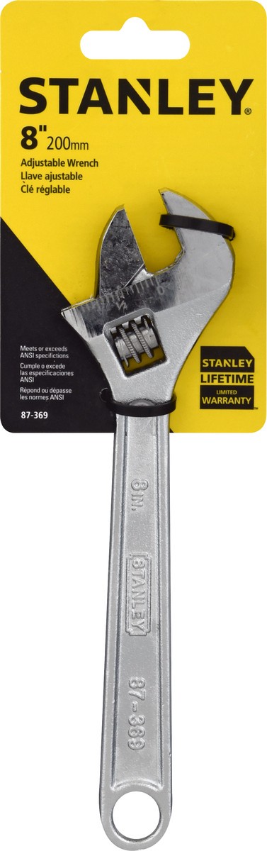 slide 1 of 9, STANLEY Adjustable 8 Inch Wrench 1 ea, 1 ct
