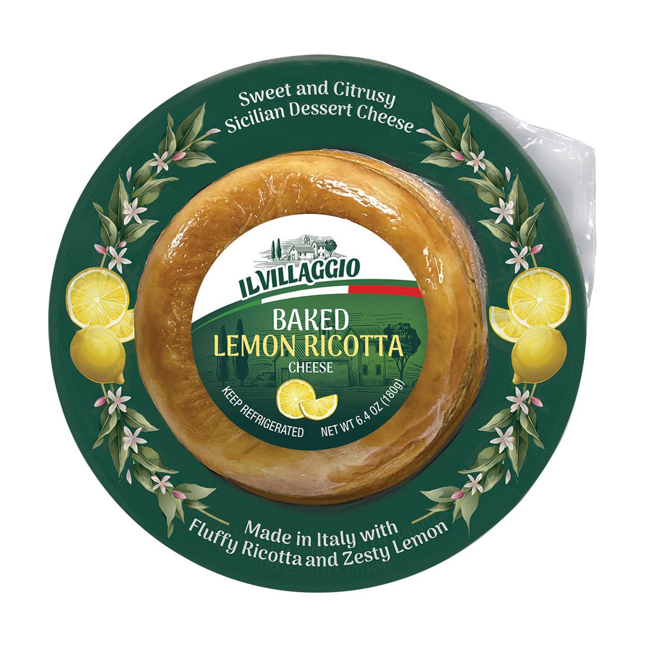 slide 1 of 1, Il Villagio Baked Lemon Ricotta Cheese, 6.4 oz