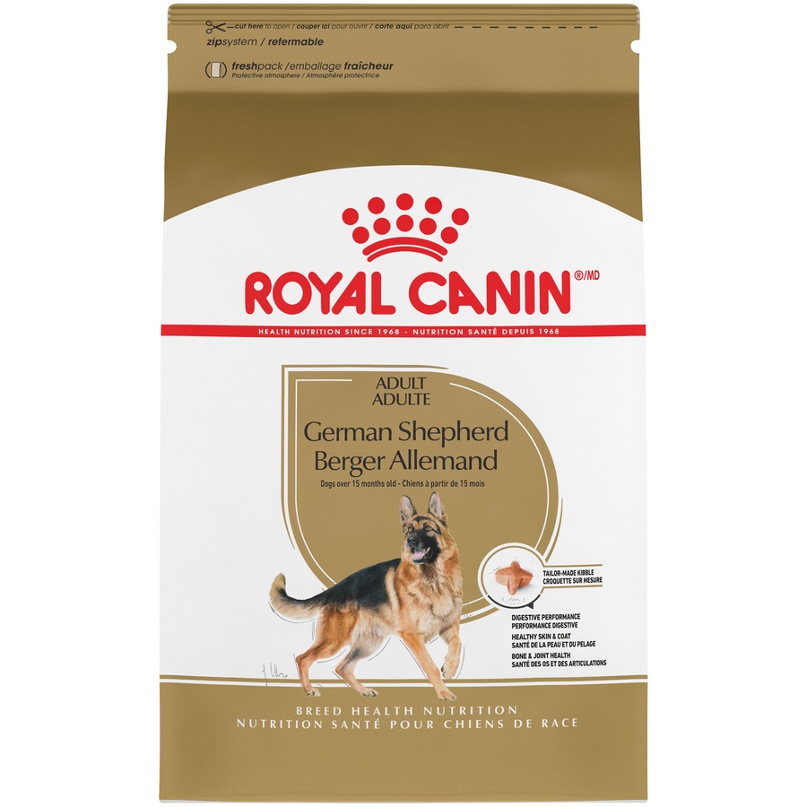 slide 1 of 9, Royal Canin Breed Health Nutrition German Shepherd Adult Dry Dog Food, 17 lb