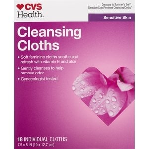 slide 1 of 1, CVS Health Cleansing Cloths Sensitive Skin, 18 ct