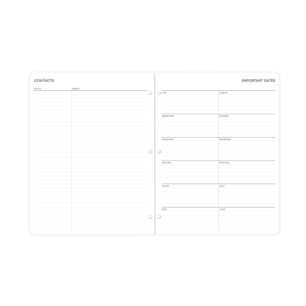 slide 4 of 5, Blue Sky 2024-2026 Blue Sky Monthly Planning Calendar, 8-1/2"" X 11"", Kayla, July 2024 To June 2026, 144958, 1 ct