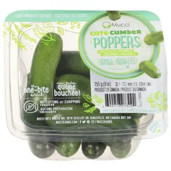 Mucci Farms CuteCumber Poppers Cucumbers Snack-Sized 9 oz