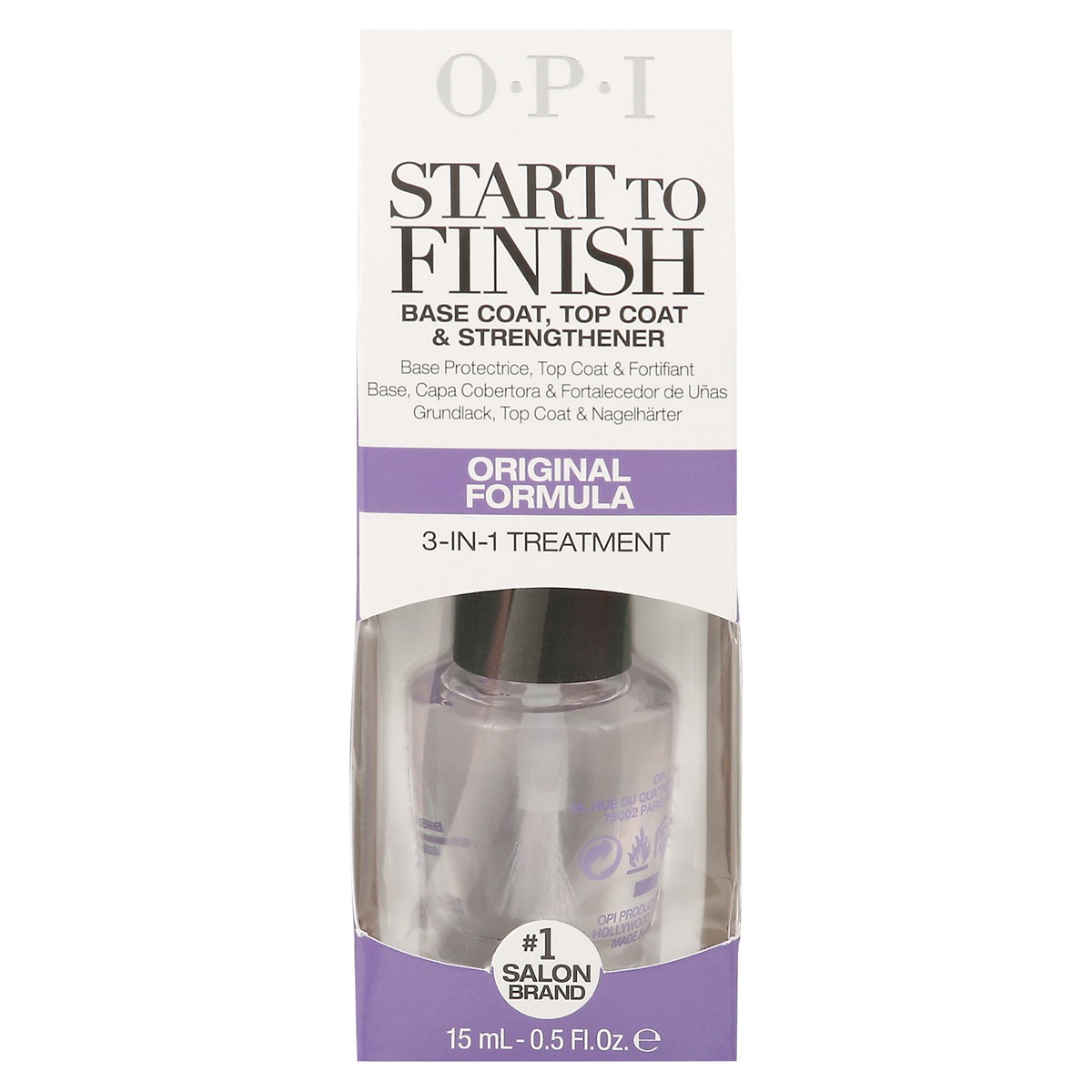 slide 1 of 9, OPI Start to Finish Original Formula Base Coat, Top Coat & Strengthener 0.5 fl oz, 0.5 fl oz