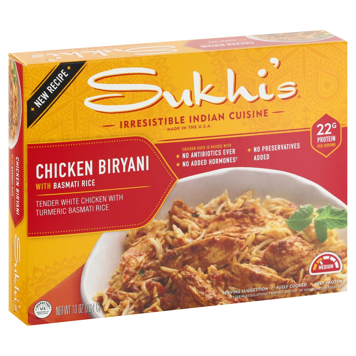 slide 6 of 10, Sukhi's Chicken Biryani, with Basmati Rice, 10 oz