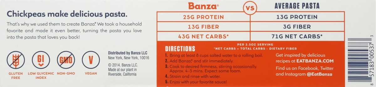 slide 8 of 13, Banza Made from Chickpeas Angel Hair 8 oz, 8 oz