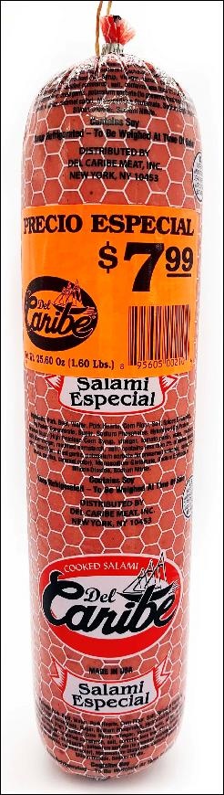 slide 1 of 1, Del Caribe Dc Salami Esp Med, 25.6 oz