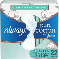 Always Pure Cotton Ovrnt Sz 3 W/wings - 22 Ct