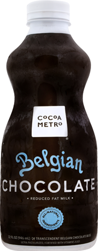 slide 1 of 1, Cocoa Metro Belgian Chocolate Reduced Fat Milk, 12 oz