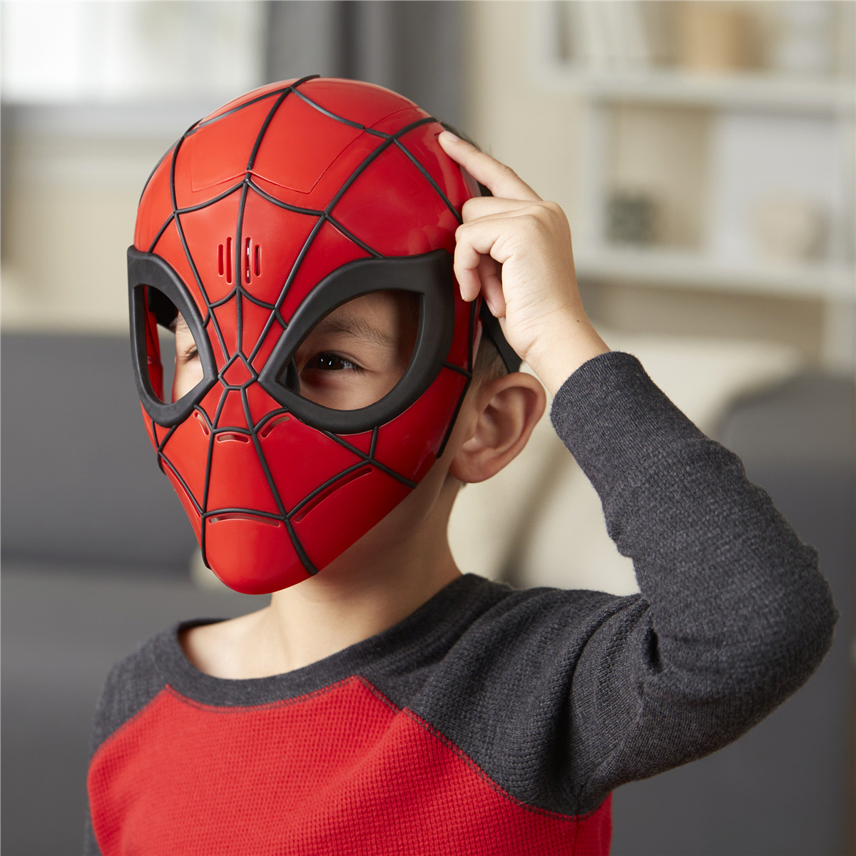 slide 5 of 15, Hasbro Marvel Spider-Man Hero Fx Mask - Red, 1 ct