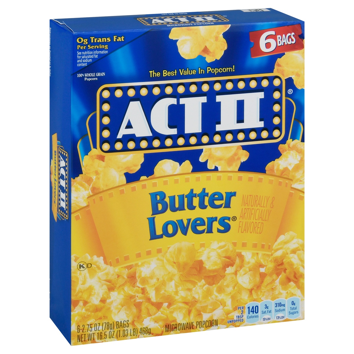 slide 2 of 11, ACT II Butter Lovers Popcorn, 6 ct