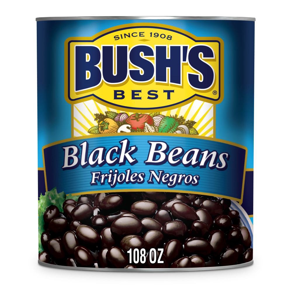 slide 1 of 8, Bush's Best Bush's Black Beans 108 oz, 108 oz