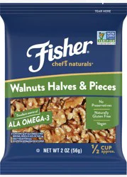 Fisher Walnuts Halves - 2 oz