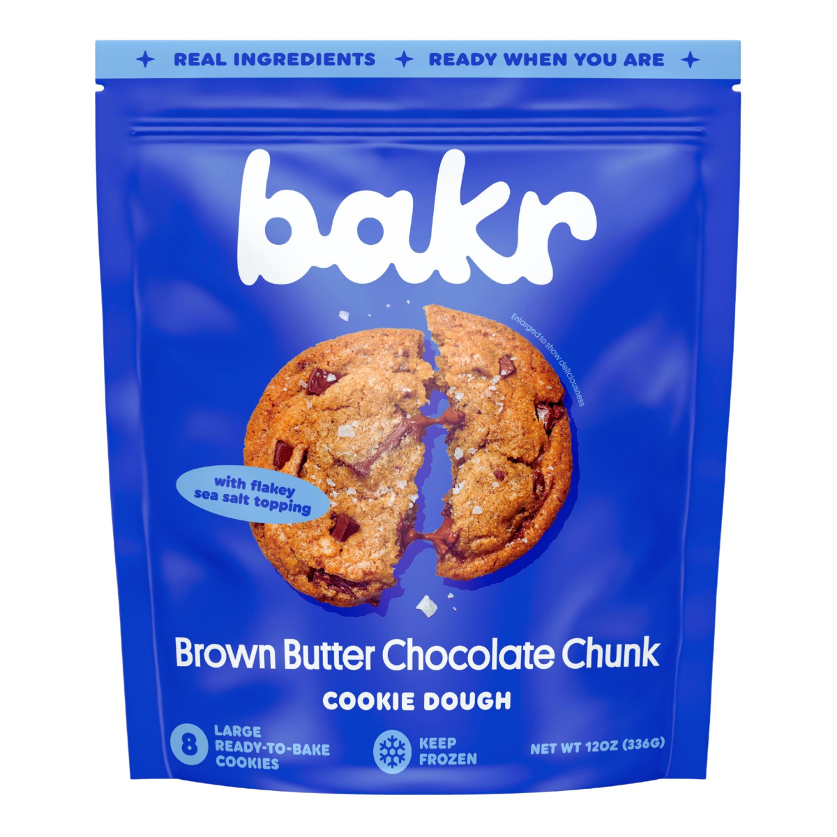 slide 1 of 4, Bakr Ready To Bake Cookie Dough, Brown Butter Choc Chunk, 12 oz., 12 oz