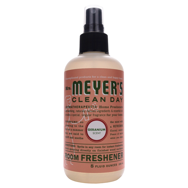 slide 1 of 1, Mrs. Meyer's Clean Day Room Freshener Geranium, 8 fl oz