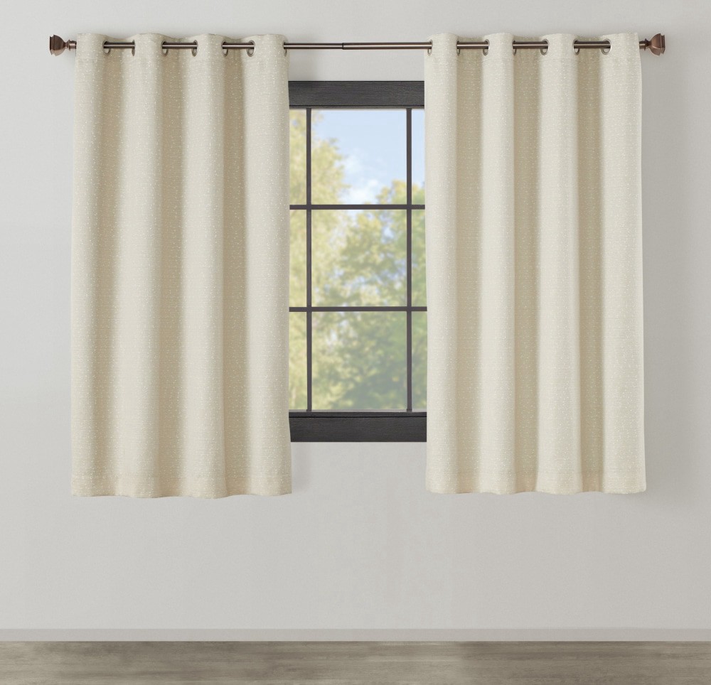 slide 1 of 1, Modavari Home Fashions Palma Grommet Blackout Single Window Panel - Peyote, 52 x 63 in