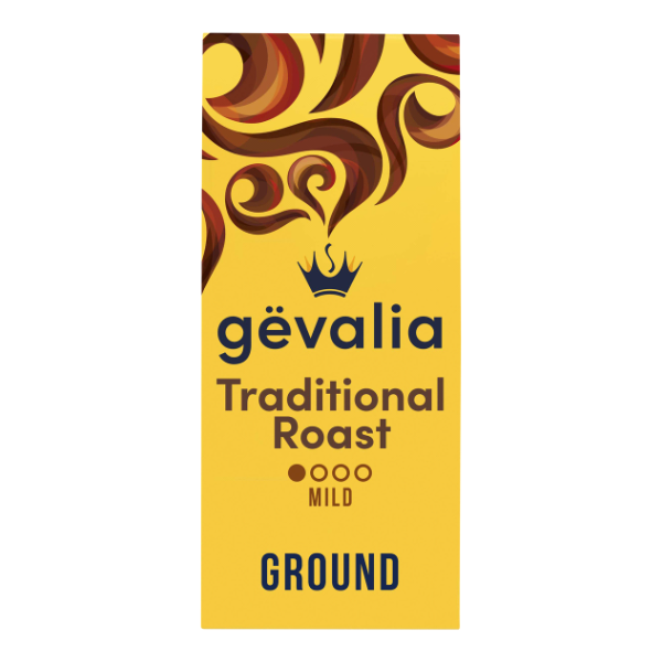 slide 1 of 5, Gevalia Traditional Roast Mild Light Roast Ground Coffee, 12 oz Bag, 12 oz